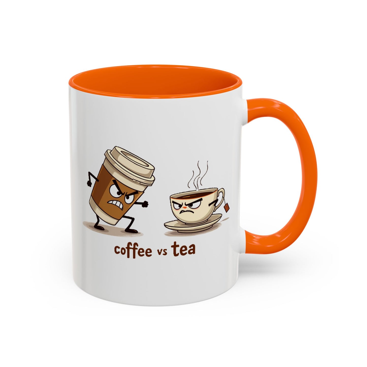 Coffee vs Tea Humorous Accent Mug. 11oz & 15oz. Perfect Gift for Coffee Lovers