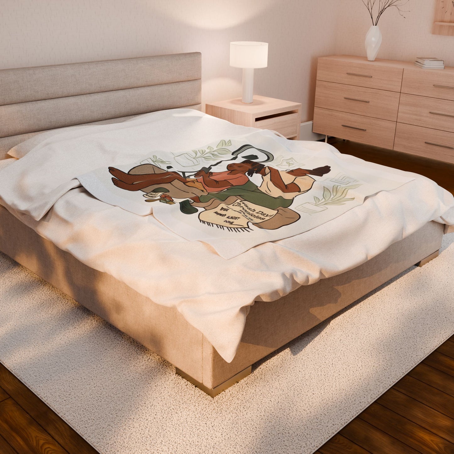 Wash Day Chronicles. Warm and Cozy Velveteen Plush Blanket for Family Connection, Home Decor, Gift for Moms
