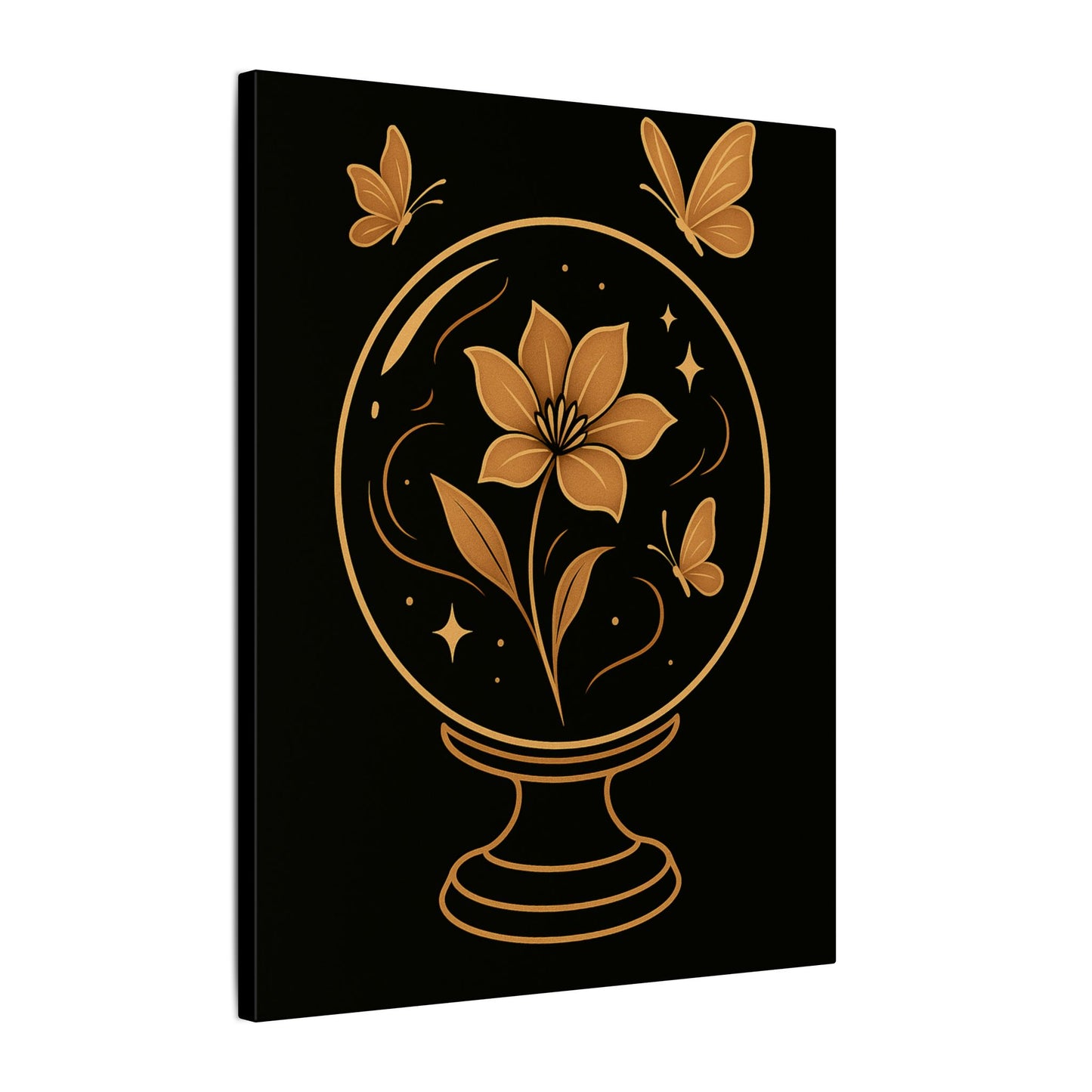 Floral Butterfly Wall Art, Magical Home Decor, Gifts for Nature Lovers, Modern Canvas, Art for Living Room, Office Decor