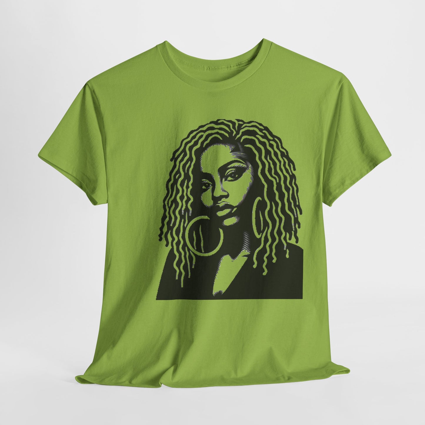 Elegant Strength T-Shirt Casual Wear Gift for Locs Lovers Afro Hair Black American African Girl T-shirt