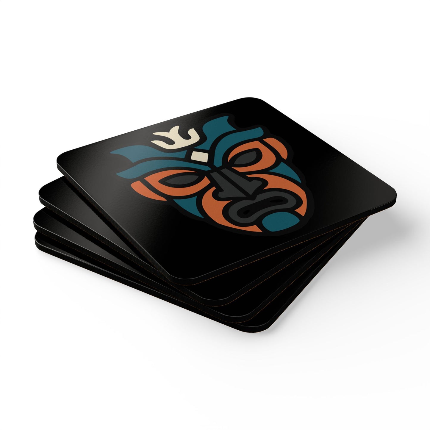 Corkwood Coaster Set: Tribal Decor, Home Bar Accessory, Unique Gift, Bohemian Style, Eco-Friendly Housewarming Present