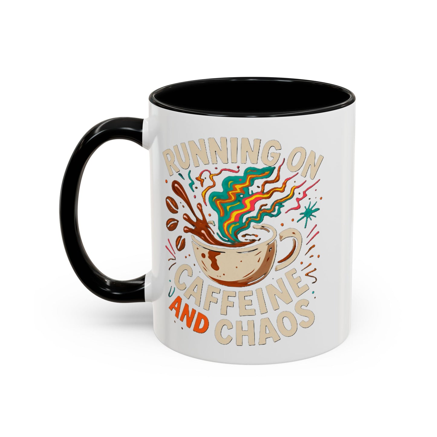 Caffeine and Chaos Accent Coffee Mug (11, 15oz)