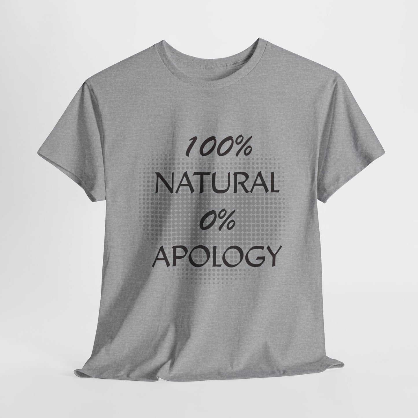 100% Natural 0% Apology Tee Casual Wear Gift for Locs Lovers Afro Hair Black American African Girl T-shirt