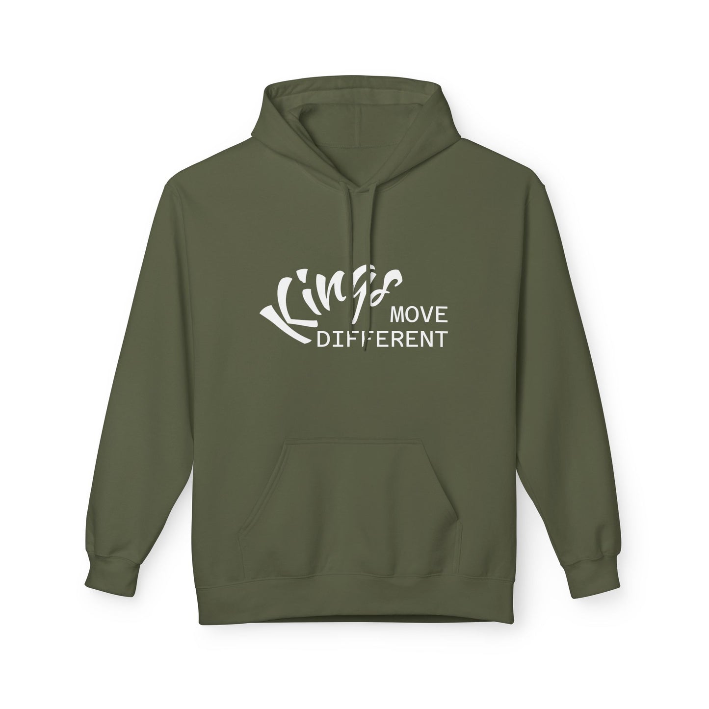 Kings Move Different Unisex Fleece Hoodie, Cozy Sweatshirt, Casual Style, Perfect for Everyday Wear