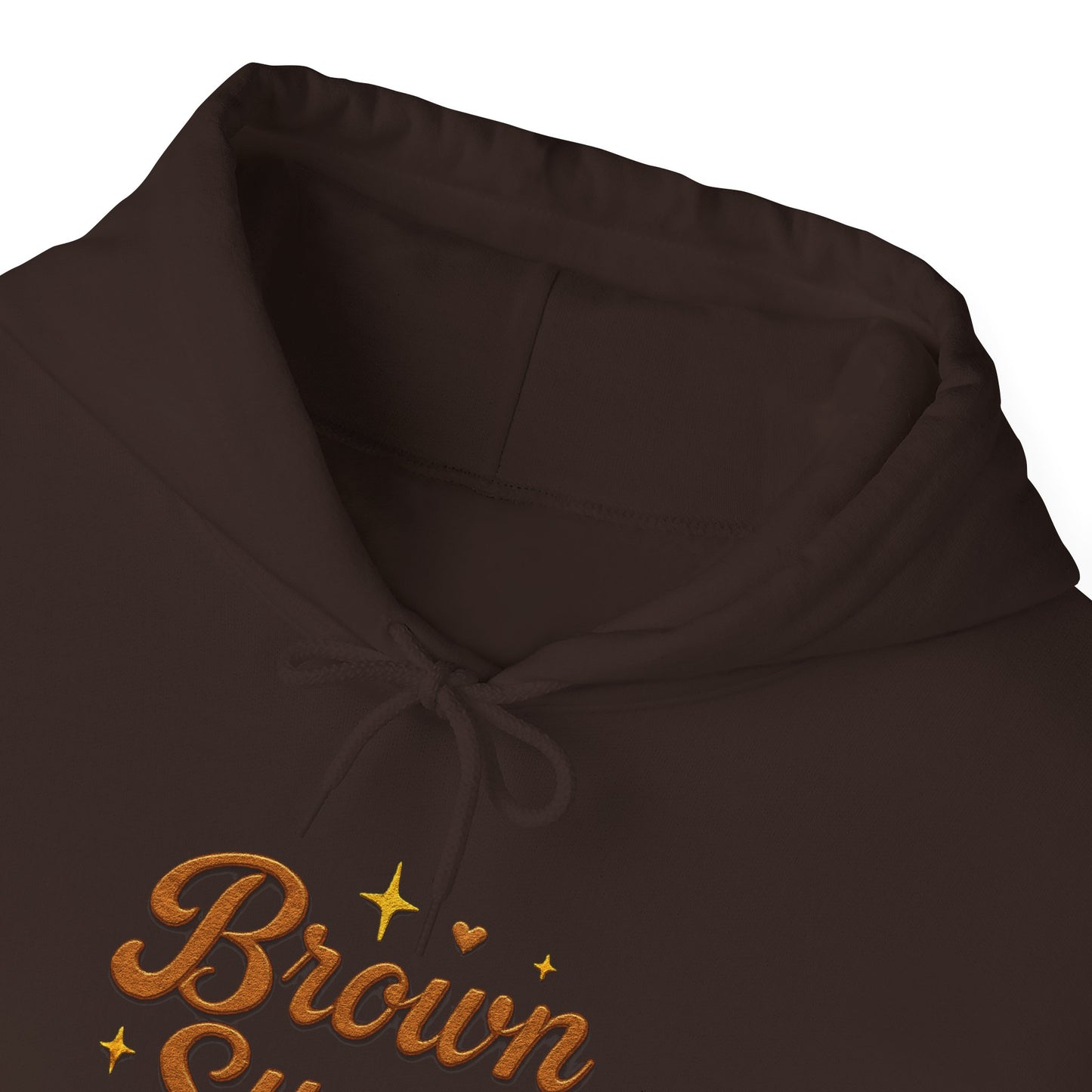 Unisex Heavy Blend™ Hooded Sweatshirt, Brown Sugar. Afro Hair Black American African Girl Hoodie