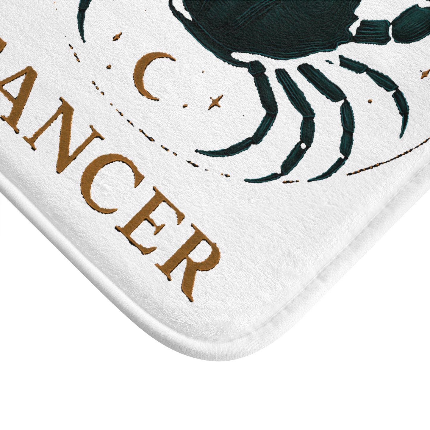 Cancer Zodiac Bathmat. Astrology Home Decor, Celestial Gift, Bathroom Accessory, Crab Design. Floor Rug