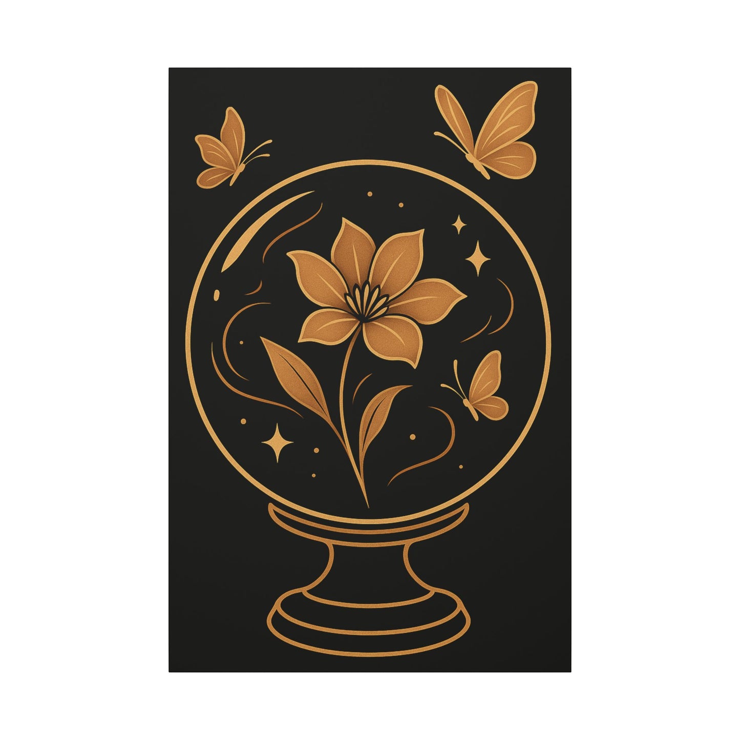 Floral Butterfly Wall Art, Magical Home Decor, Gifts for Nature Lovers, Modern Canvas, Art for Living Room, Office Decor