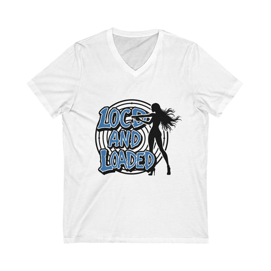 Loc'd and Loaded Casual Wear Gift for Locs Lovers Afro Hair Black American African Girl T-shirt
