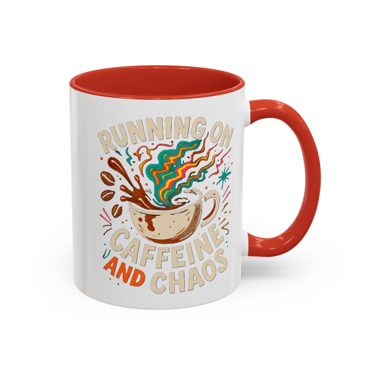 Caffeine and Chaos Accent Coffee Mug (11, 15oz)
