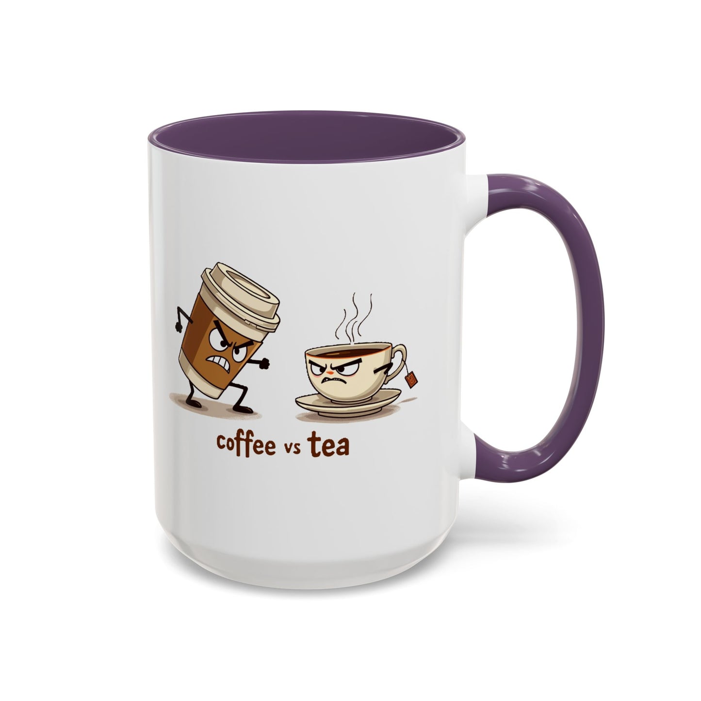 Coffee vs Tea Humorous Accent Mug. 11oz & 15oz. Perfect Gift for Coffee Lovers
