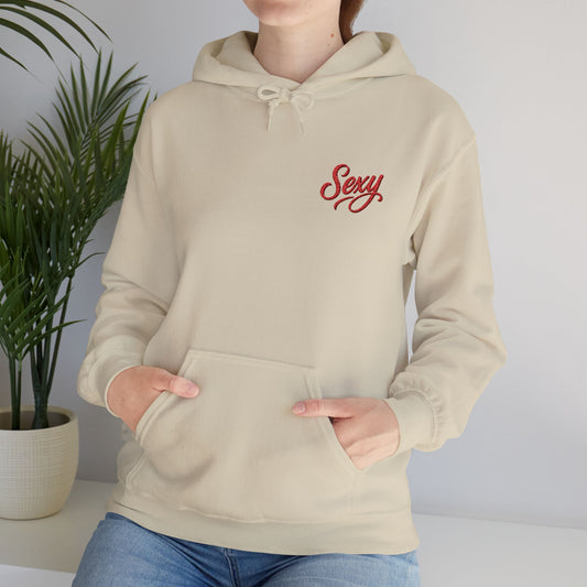 Embroidered Sexy Inspired Unisex Heavy Blend™ Hooded Sweatshirt Casual Wear Gift for Locs Lovers Afro Hair Black American African Girl