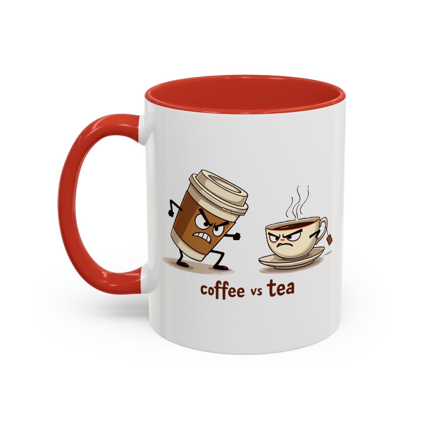 Coffee vs Tea Humorous Accent Mug. 11oz & 15oz. Perfect Gift for Coffee Lovers