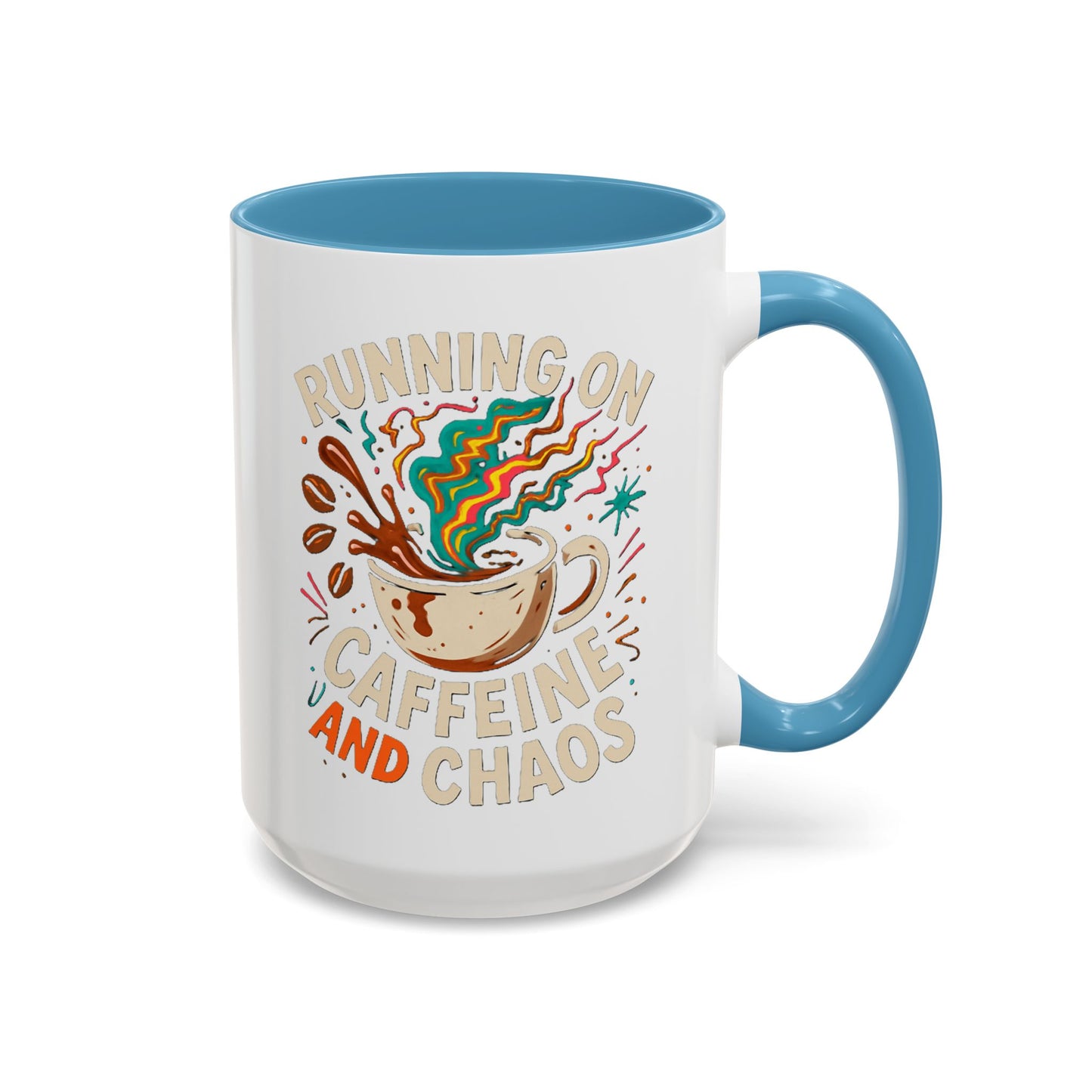 Caffeine and Chaos Accent Coffee Mug (11, 15oz)