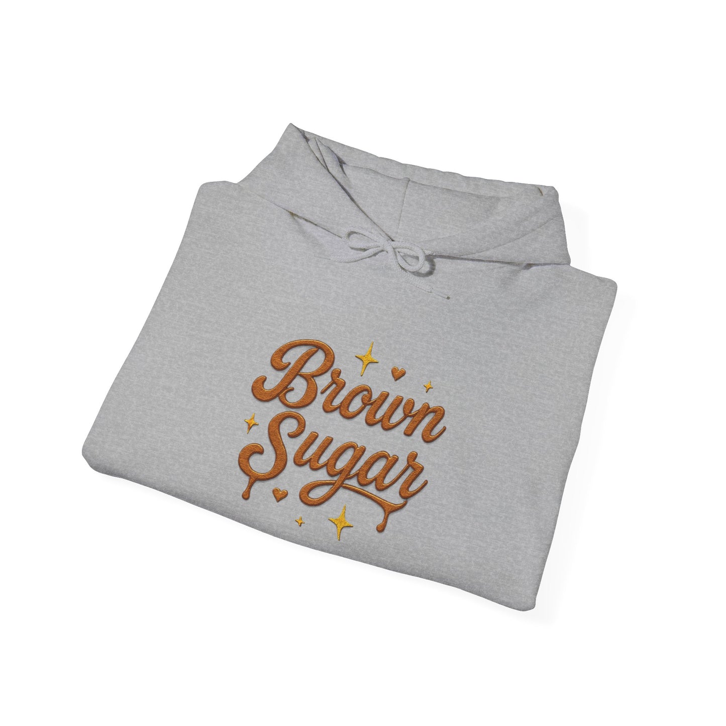 Unisex Heavy Blend™ Hooded Sweatshirt, Brown Sugar. Afro Hair Black American African Girl Hoodie