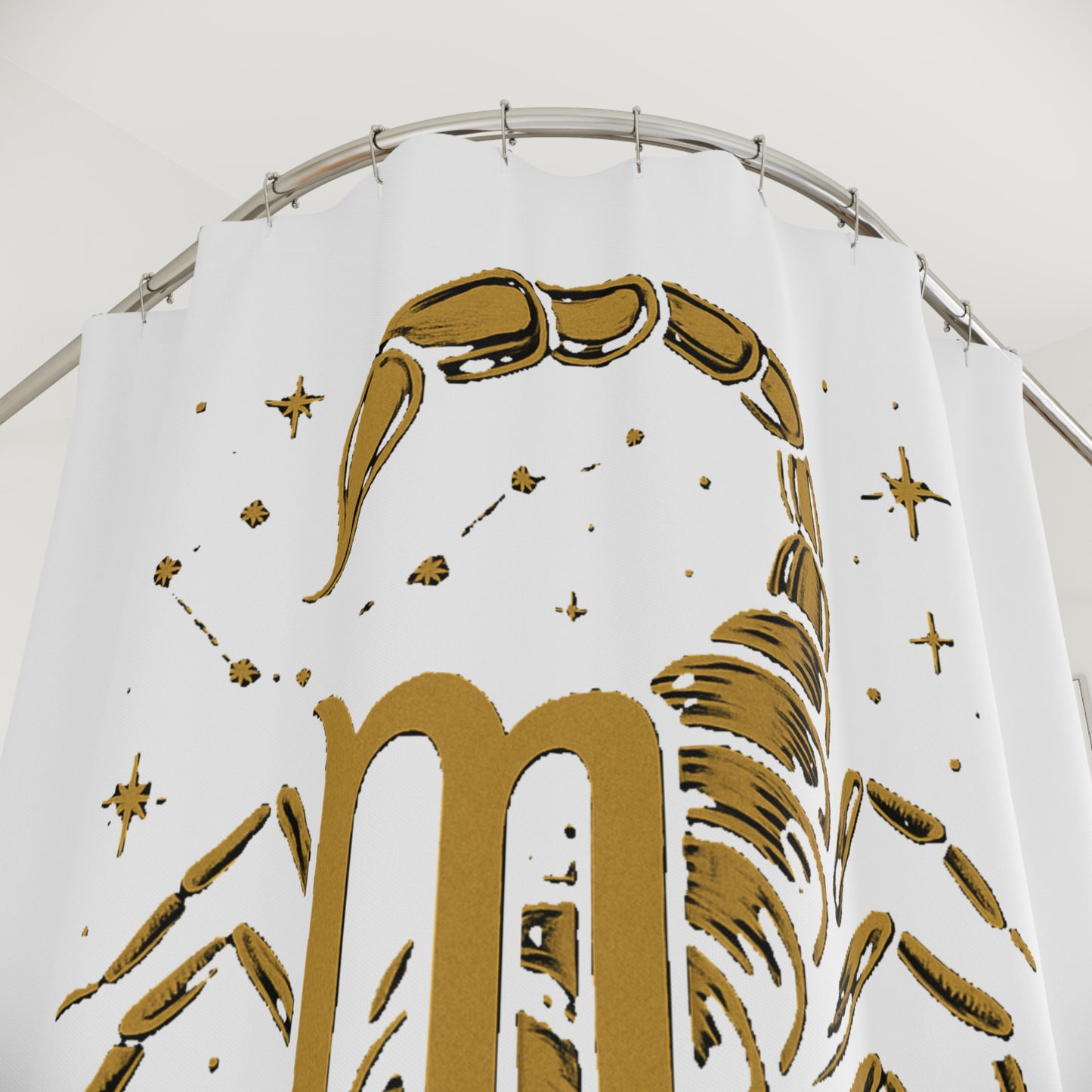 Scorpio Zodiac Shower Curtains, Astrology Home Decor, Unique Bathroom Accessories, Horoscope Gifts, Stylish Shower Curtain