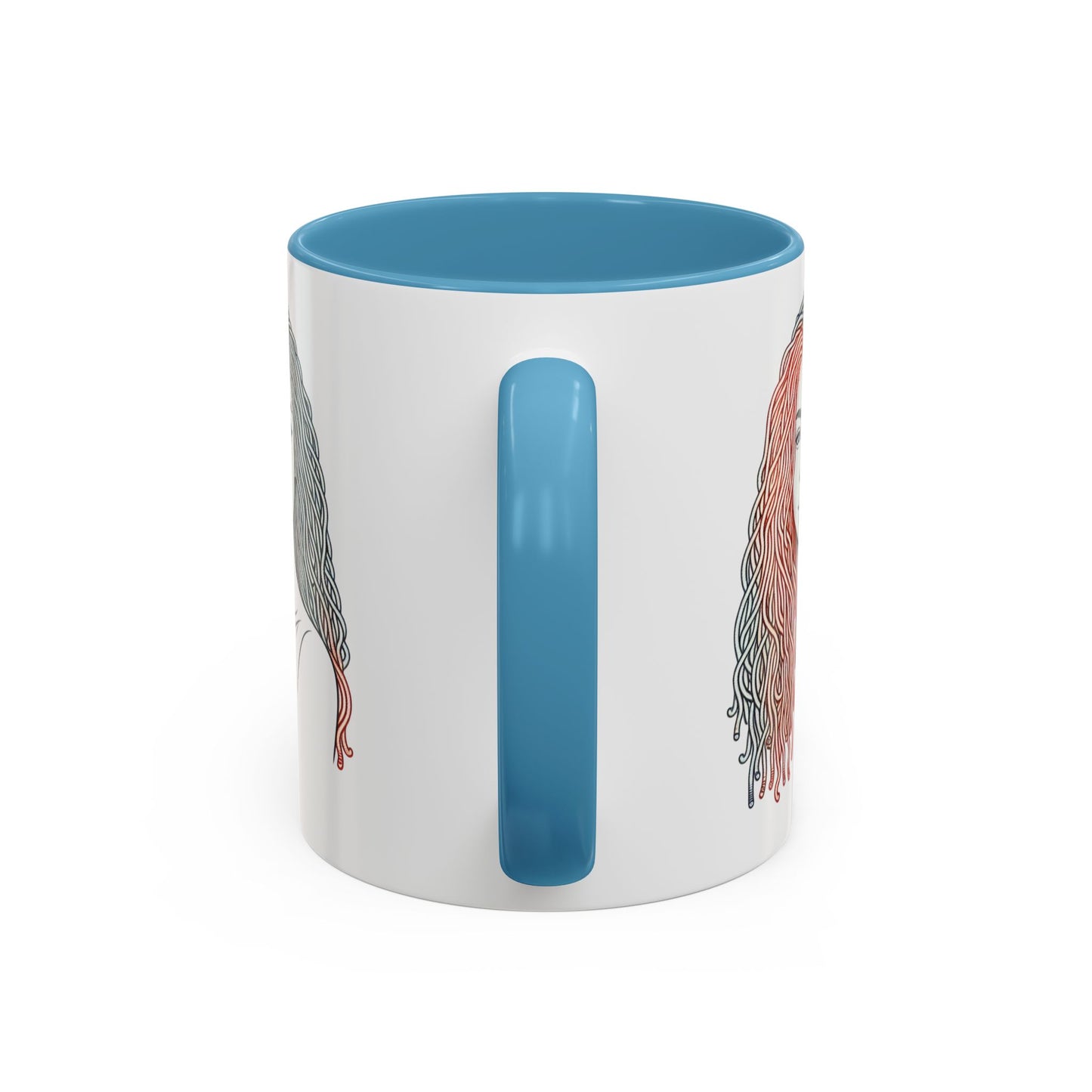 Artistic Accent Coffee Mug. Afrocentric Gift Afro Hair Black American African Girl