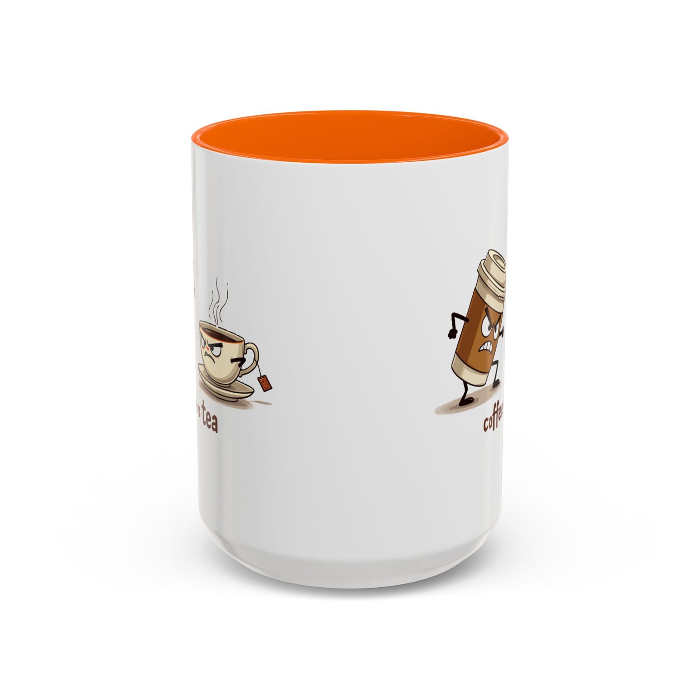 Coffee vs Tea Humorous Accent Mug. 11oz & 15oz. Perfect Gift for Coffee Lovers