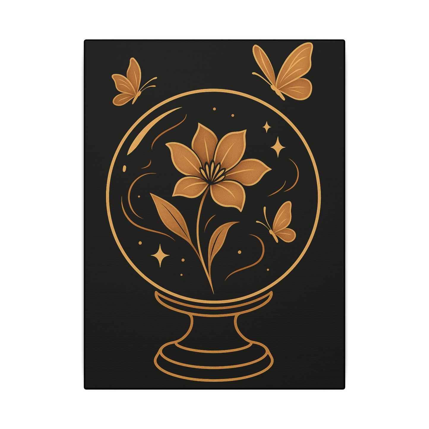 Floral Butterfly Wall Art, Magical Home Decor, Gifts for Nature Lovers, Modern Canvas, Art for Living Room, Office Decor