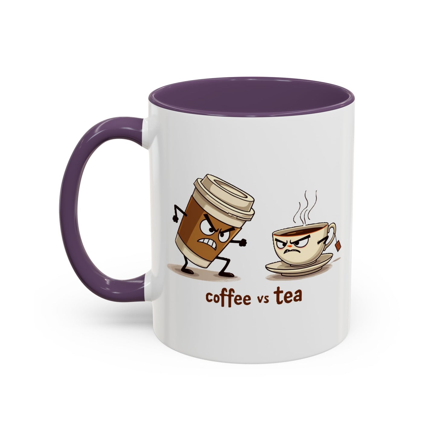 Coffee vs Tea Humorous Accent Mug. 11oz & 15oz. Perfect Gift for Coffee Lovers