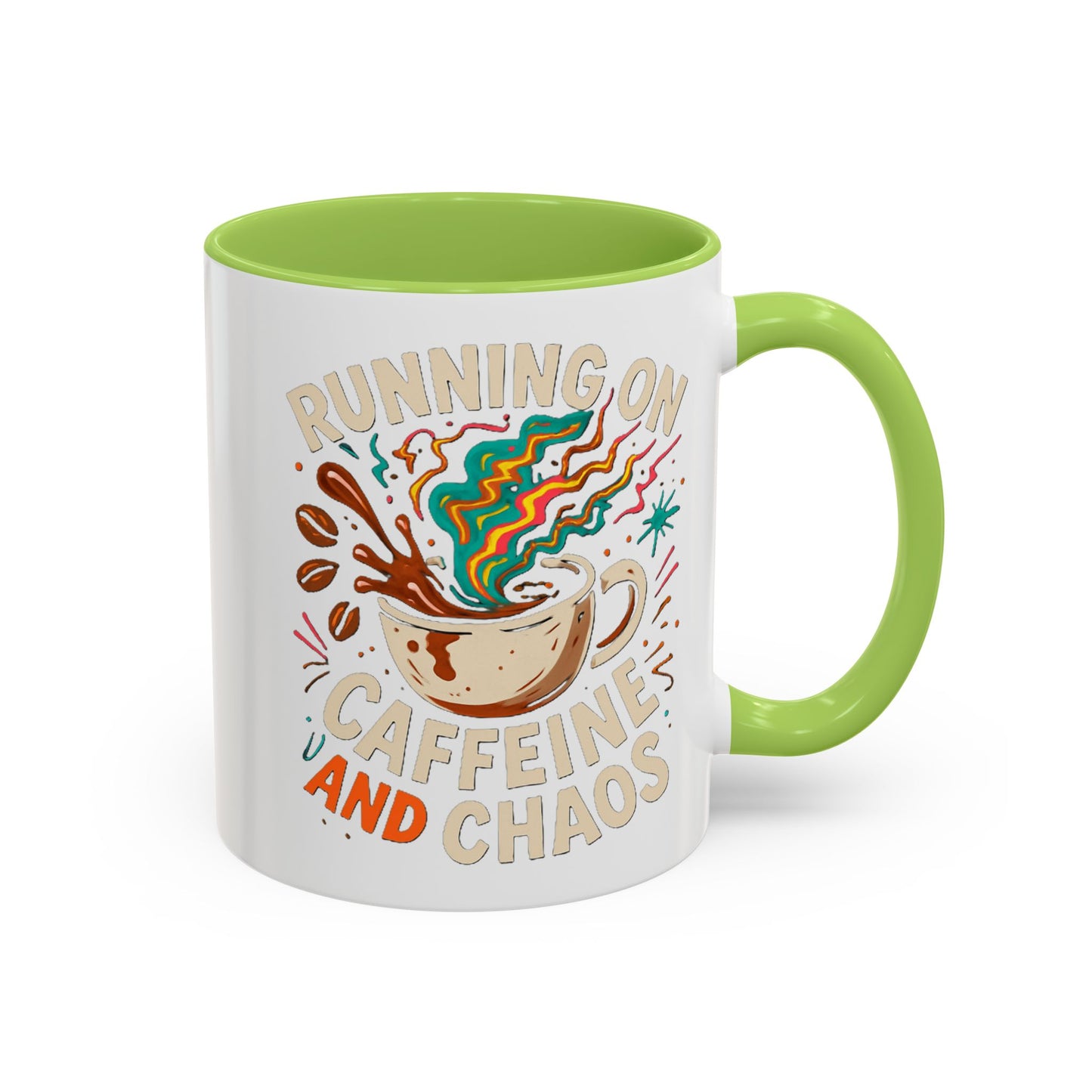 Caffeine and Chaos Accent Coffee Mug (11, 15oz)
