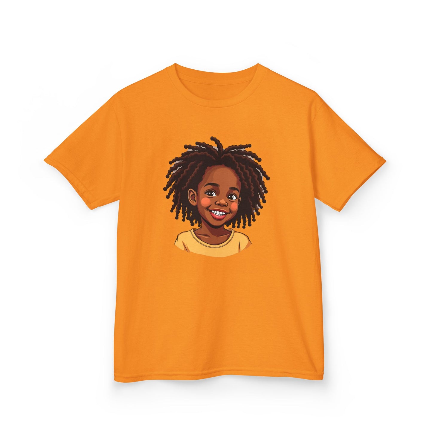 Cutie Kids Tee. Fun Youth Shirt, Perfect for Birthdays, Playdates, Creative Expression, Afro Hair Black American African Girl T-shirt