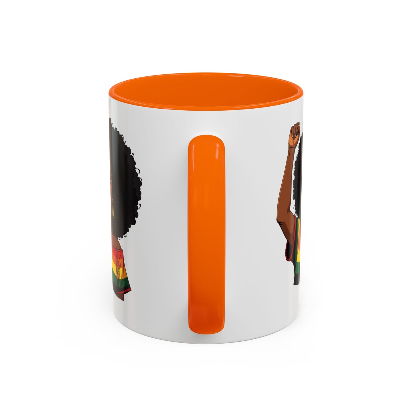 Empowered Black Woman Personalized Coffee Mug. Afro Hair Black American African Girl