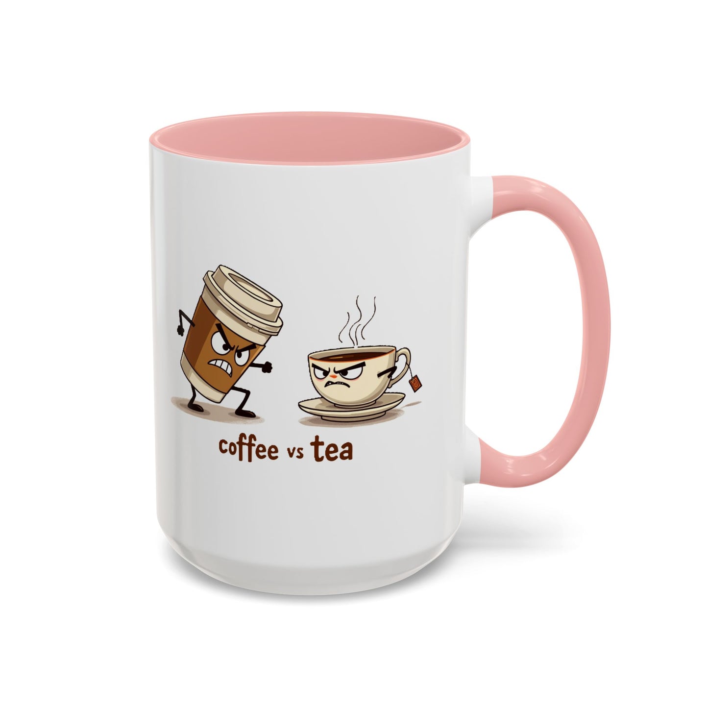 Coffee vs Tea Humorous Accent Mug. 11oz & 15oz. Perfect Gift for Coffee Lovers