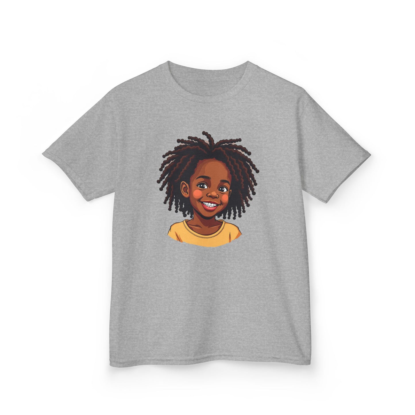 Cutie Kids Tee. Fun Youth Shirt, Perfect for Birthdays, Playdates, Creative Expression, Afro Hair Black American African Girl T-shirt
