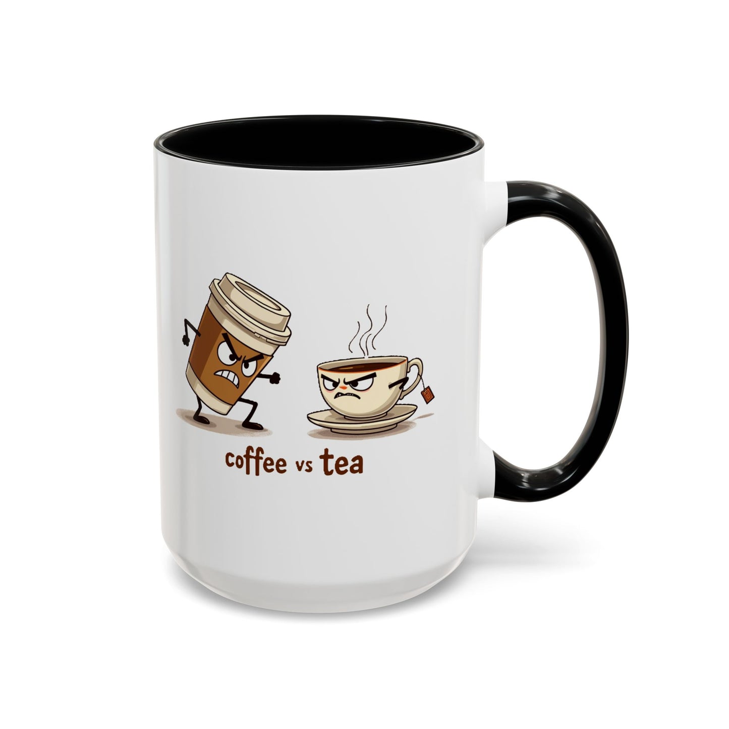 Coffee vs Tea Humorous Accent Mug. 11oz & 15oz. Perfect Gift for Coffee Lovers