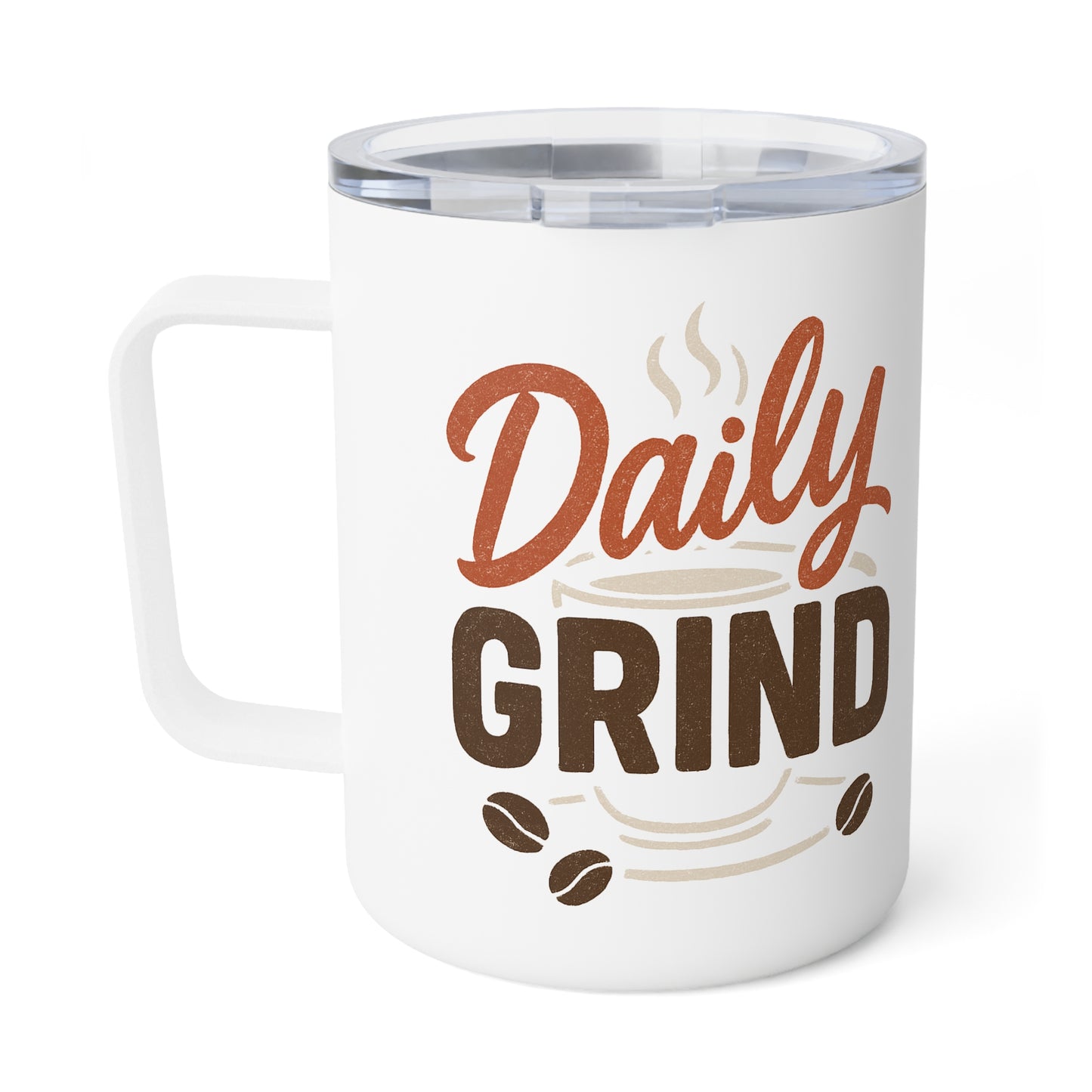 Daily Grind Insulated Coffee Mug Personalized Gift, Travel Mug, Custom Coffee Cup, Fun Drinkware