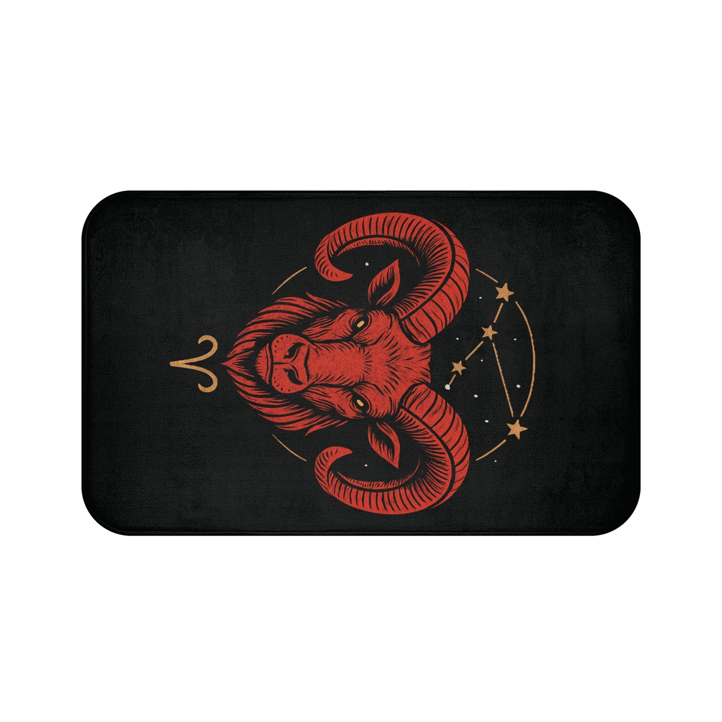 Aries Bathmat Zodiac, Non-Slip Mat for Home Decor, Astrological Gift, Bathroom Accessory, Horoscope Decor