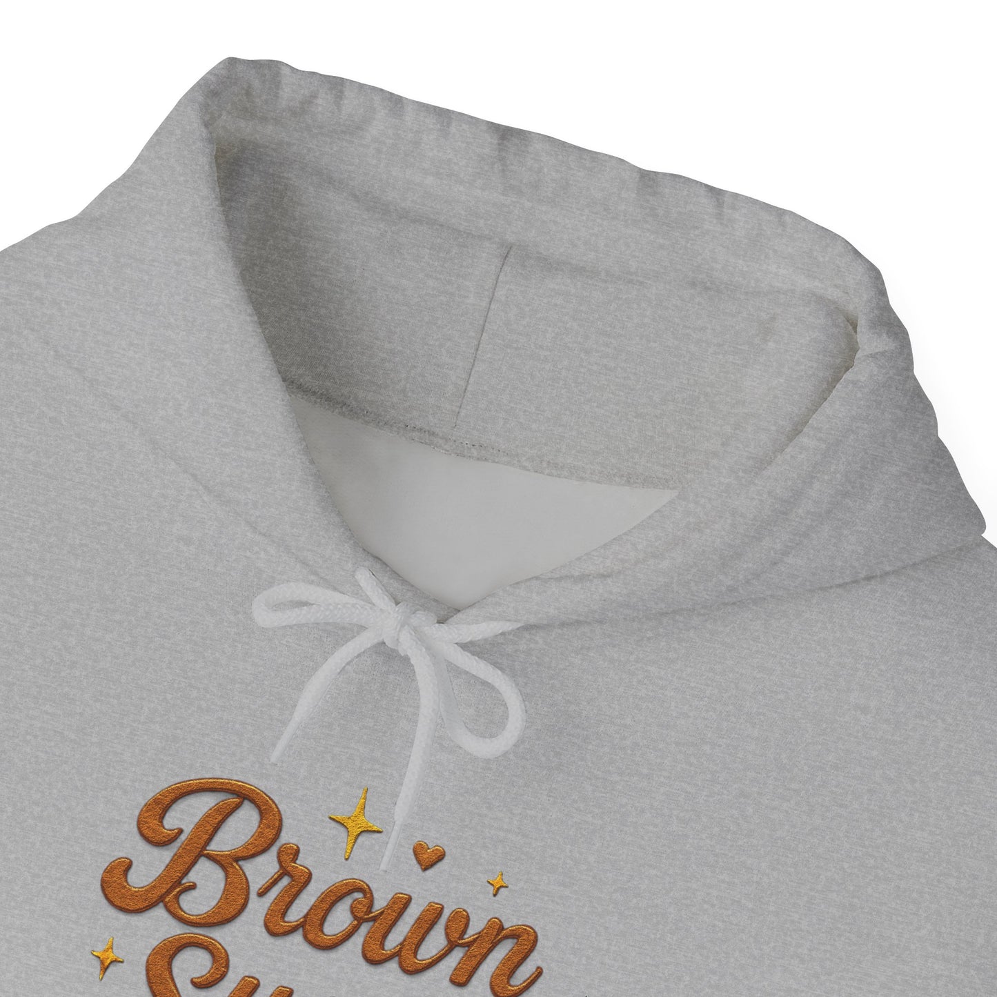 Unisex Heavy Blend™ Hooded Sweatshirt, Brown Sugar. Afro Hair Black American African Girl Hoodie