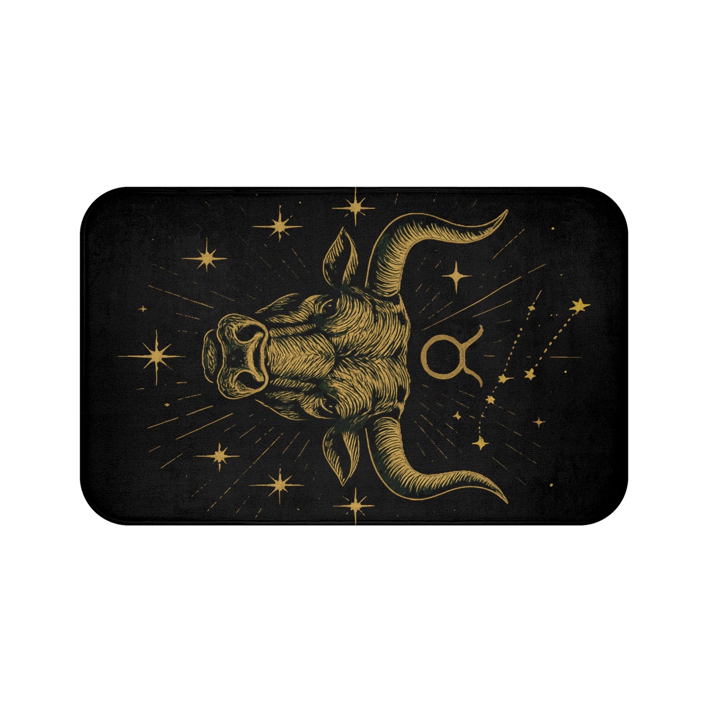 Taurus Zodiac Decor, Astrology Bull Bathmat.  Boho Bathroom Accessory, Horoscope Gift for Him/Her, Unique Home Decor