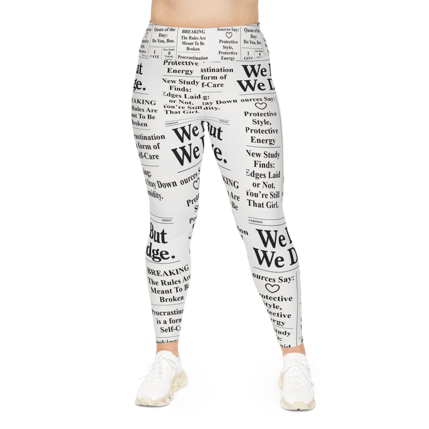 Plus Size Leggings, Comfort Fit Yoga Pants, Casual Wear Gift for Locs Lovers Afro Hair Black American African Girl T-shirt