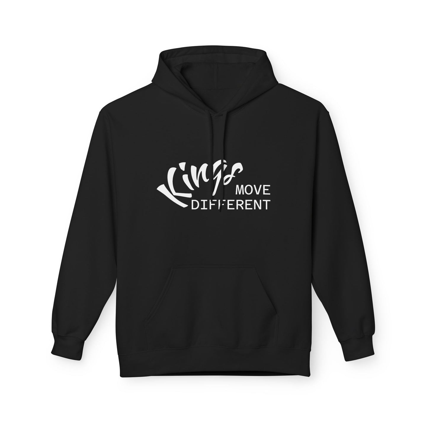 Kings Move Different Unisex Fleece Hoodie, Cozy Sweatshirt, Casual Style, Perfect for Everyday Wear