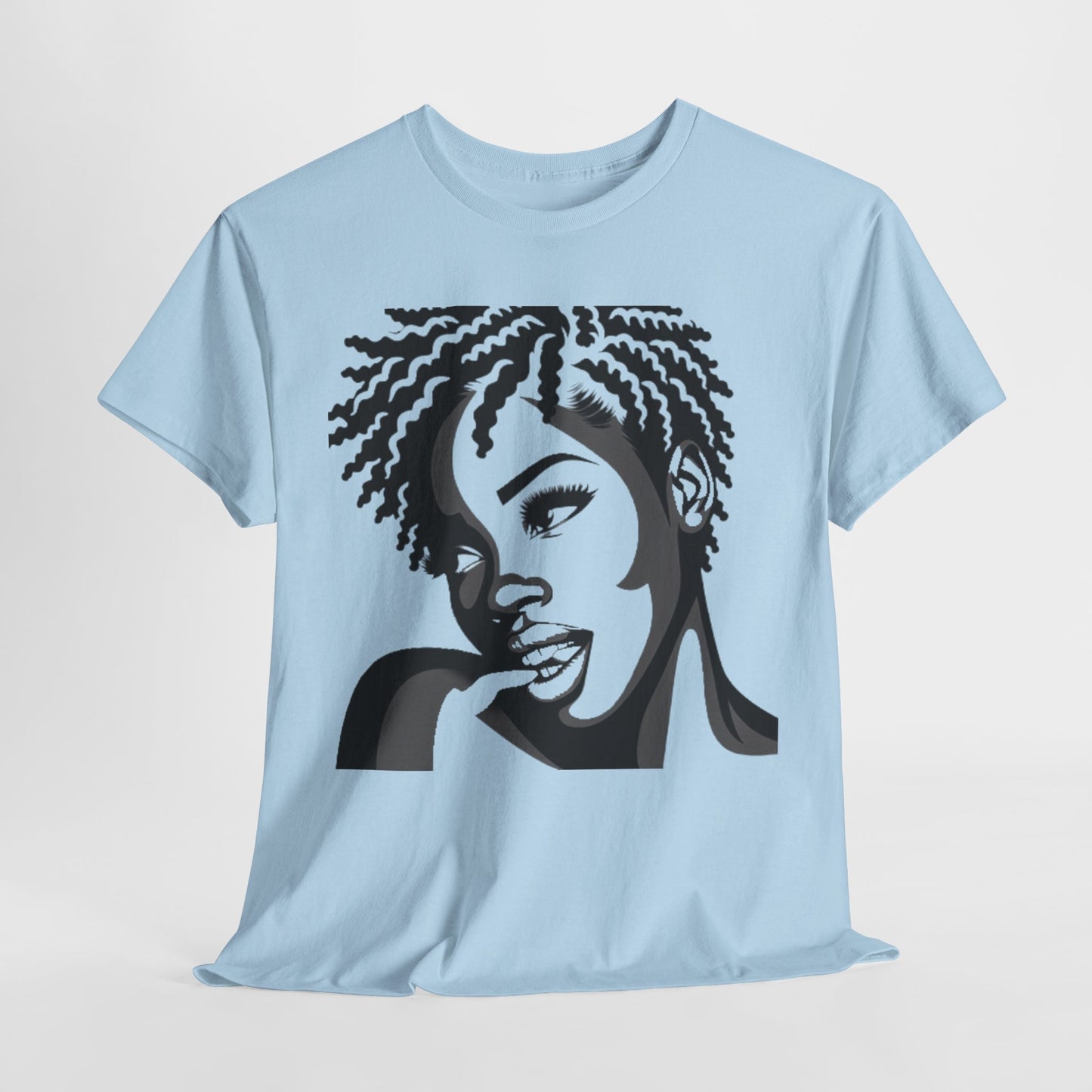 Serene Beauty Graphic Tee Casual Wear Gift for Locs Lovers Afro Hair Black American African Girl T-shirt