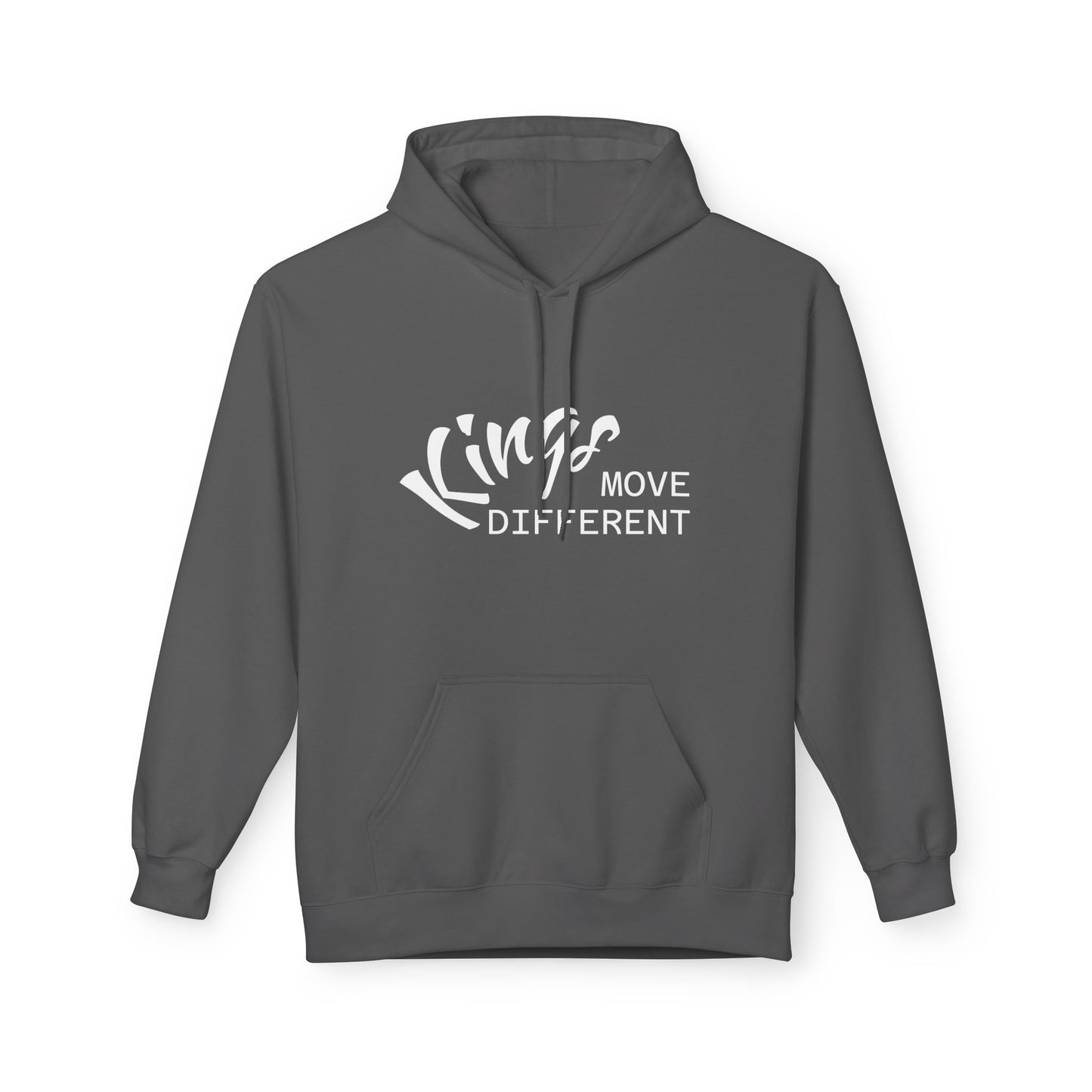 Kings Move Different Unisex Fleece Hoodie, Cozy Sweatshirt, Casual Style, Perfect for Everyday Wear