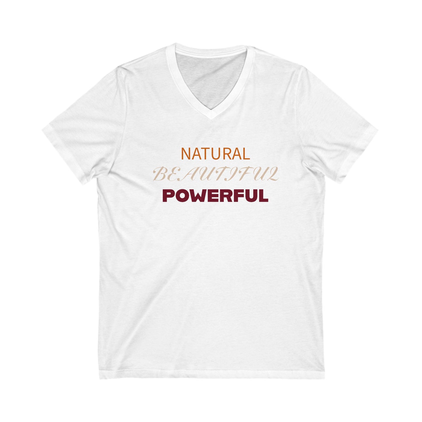 Natural Beautiful Powerful Tee Casual Wear Gift for Locs Lovers Afro Hair Black American African Girl T-shirt