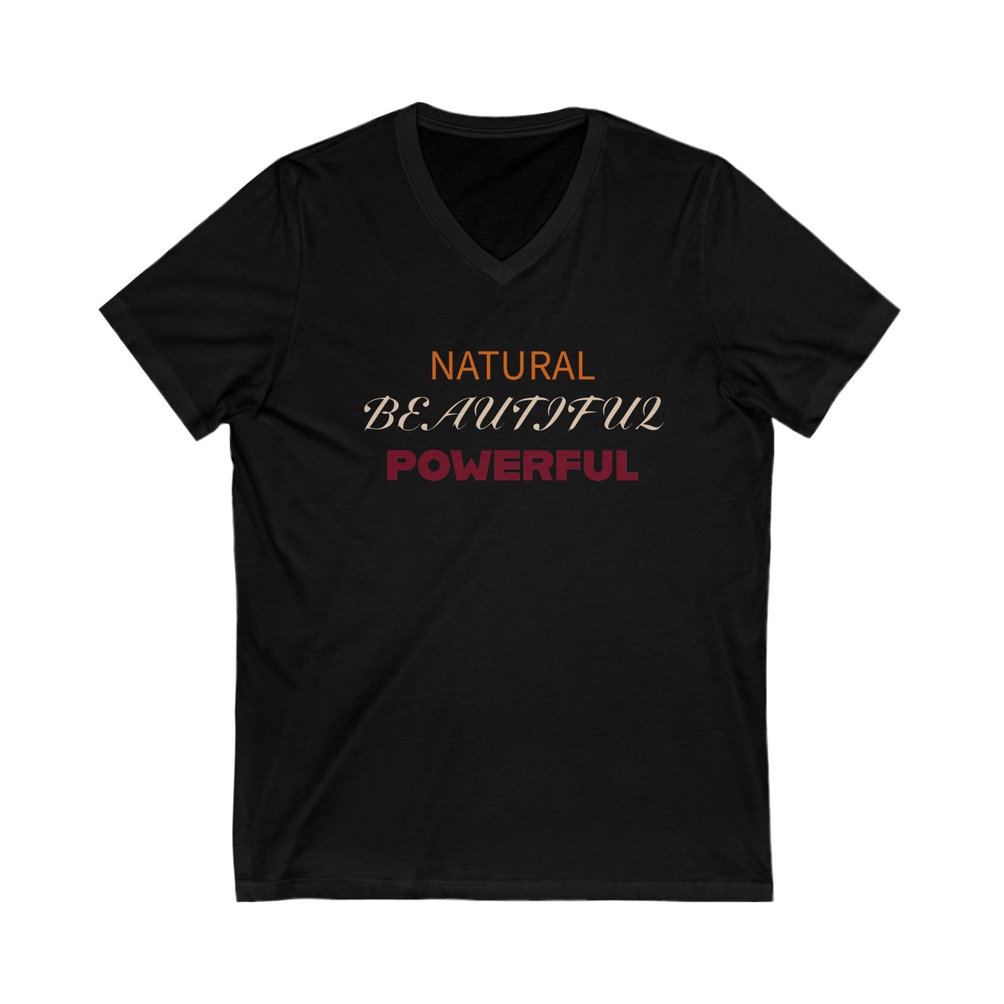Natural Beautiful Powerful Tee Casual Wear Gift for Locs Lovers Afro Hair Black American African Girl T-shirt