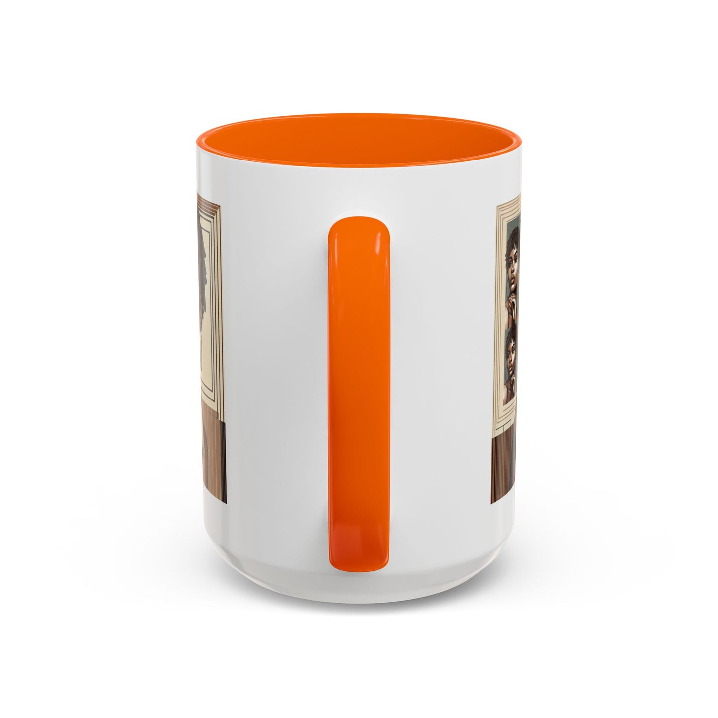 Elegant Art Coffee Mug, Unique Mug Gift, Black Girl Coffee Cup, Afrocentric Accent Mug