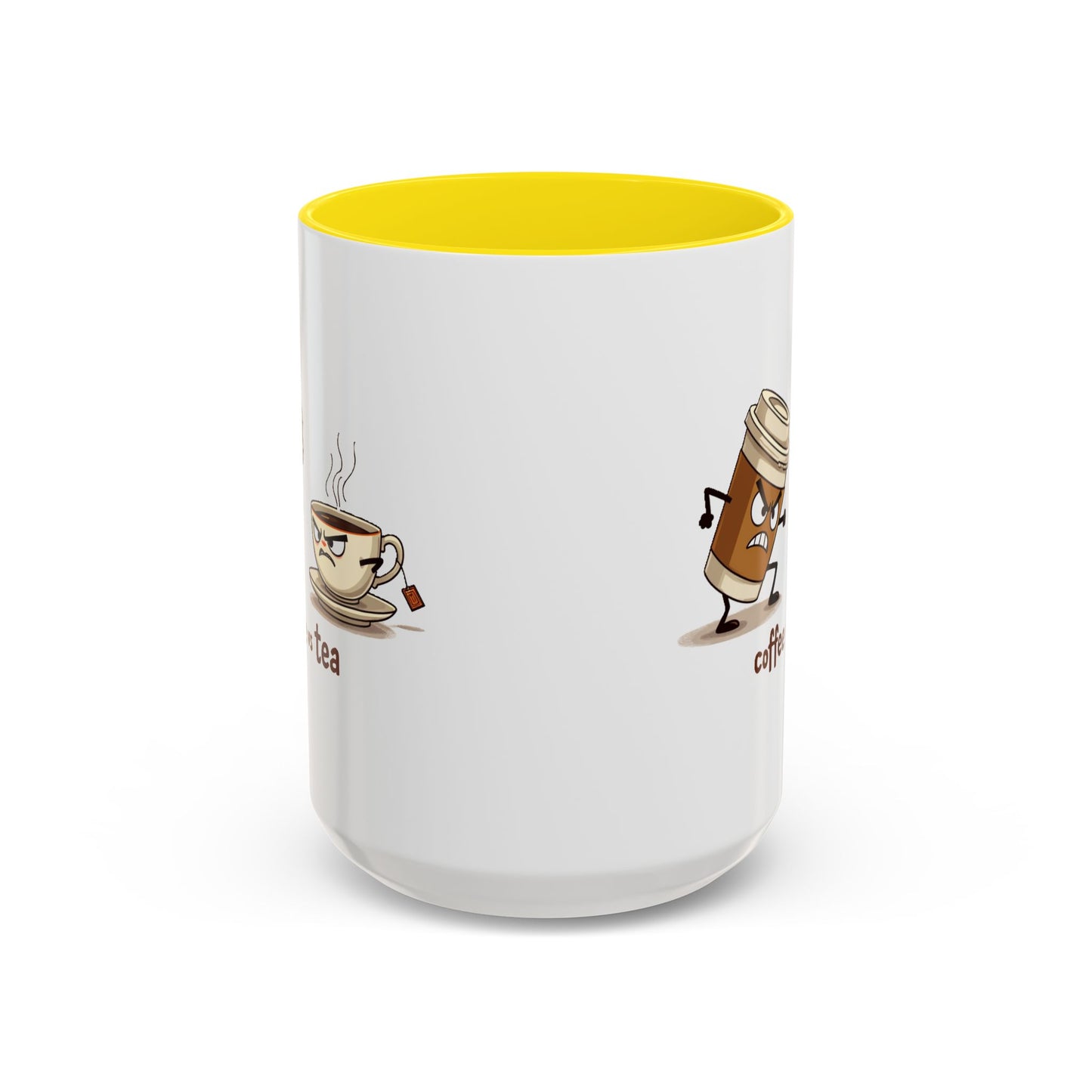 Coffee vs Tea Humorous Accent Mug. 11oz & 15oz. Perfect Gift for Coffee Lovers