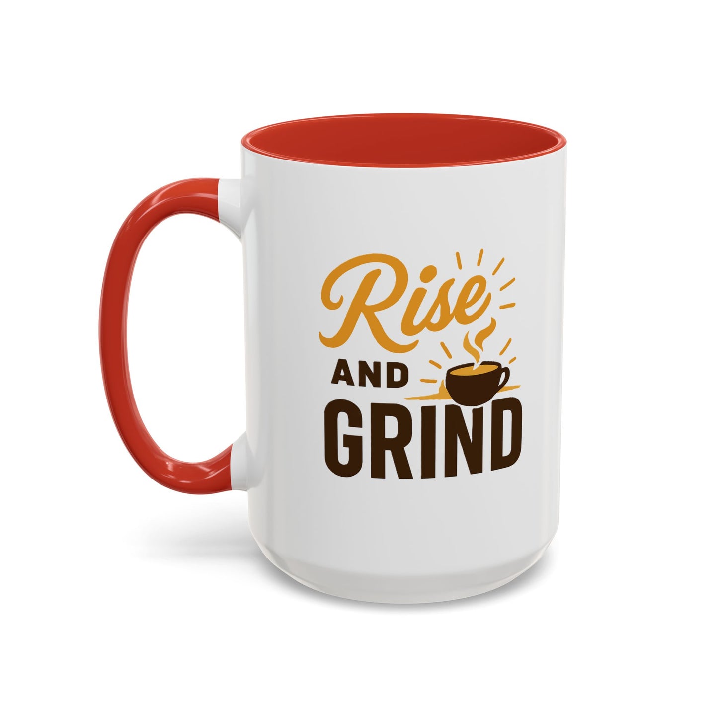 Coffee Lover's Motivational Mug | Rise and Grind for a Perfect Start, Gift for Baristas, Cozy Mornings, Home Office Decor, 11 & 15oz
