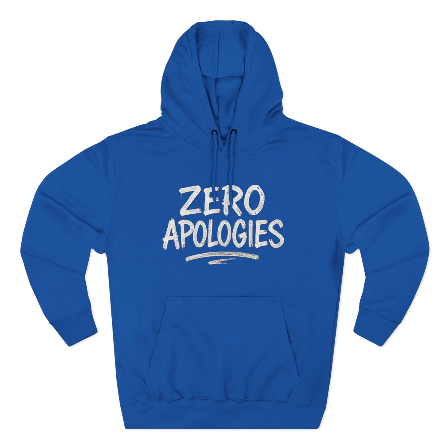 Zero Apologies Unisex Three-Panel Fleece Hoodie Afro Hair Black American T-shirt