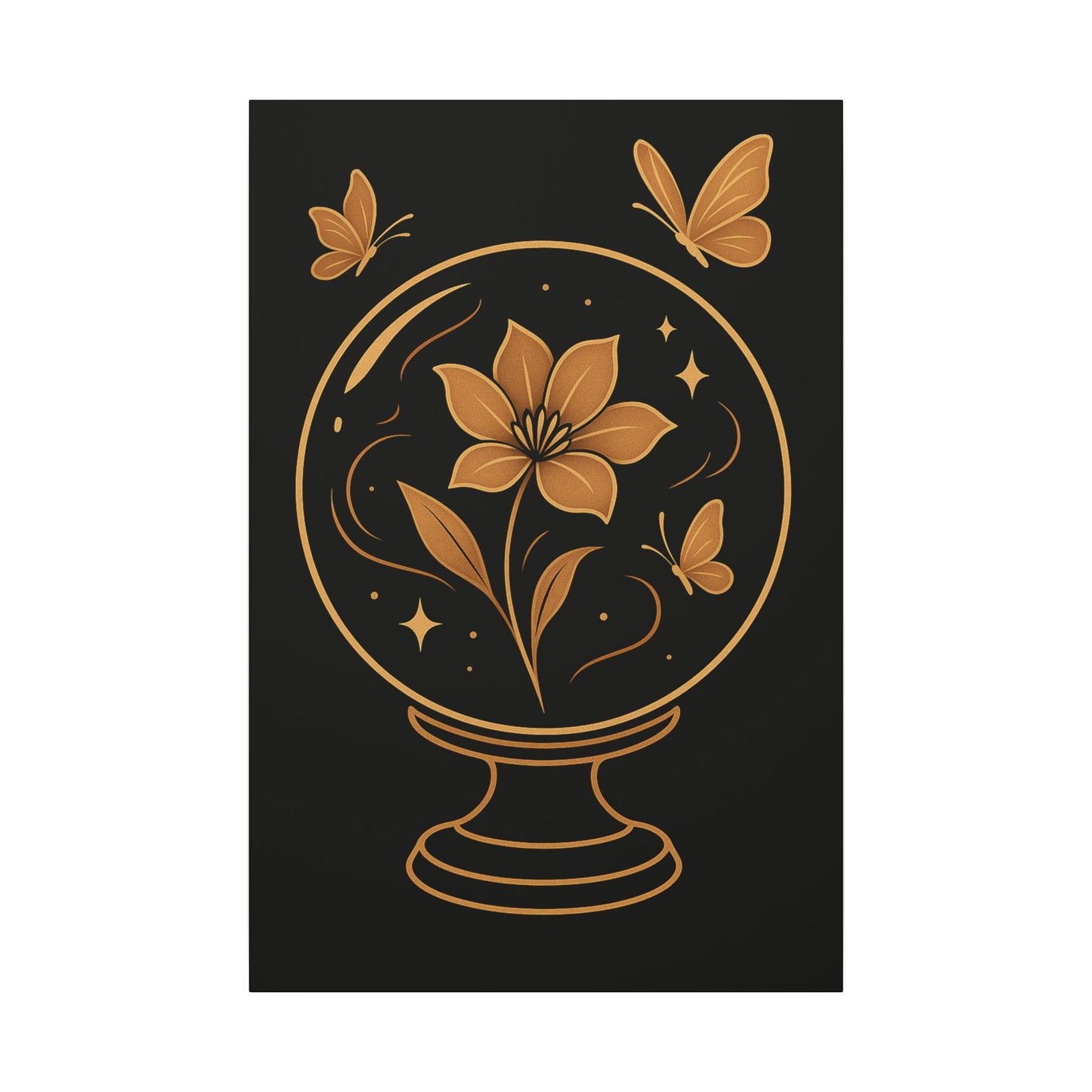 Floral Butterfly Wall Art, Magical Home Decor, Gifts for Nature Lovers, Modern Canvas, Art for Living Room, Office Decor