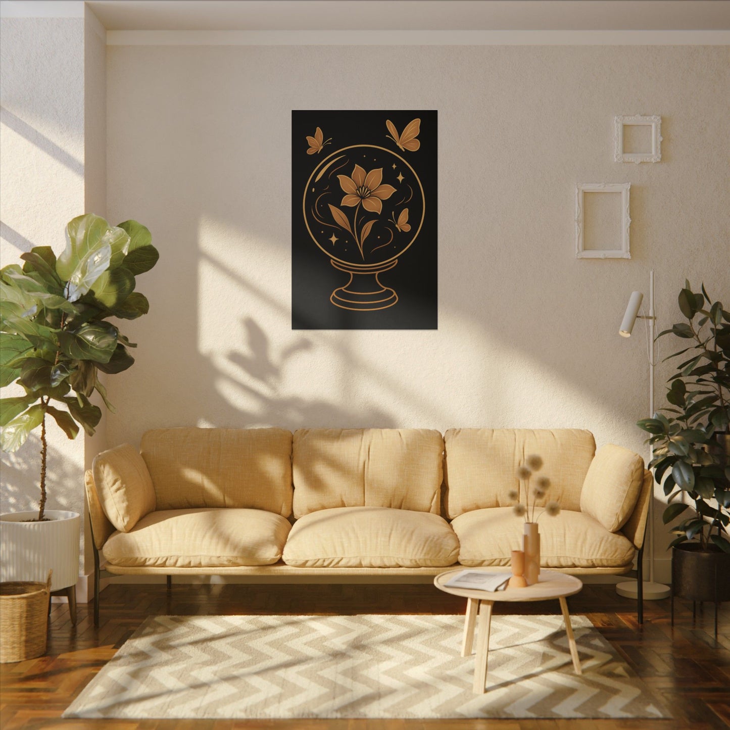 Floral Butterfly Wall Art, Magical Home Decor, Gifts for Nature Lovers, Modern Canvas, Art for Living Room, Office Decor