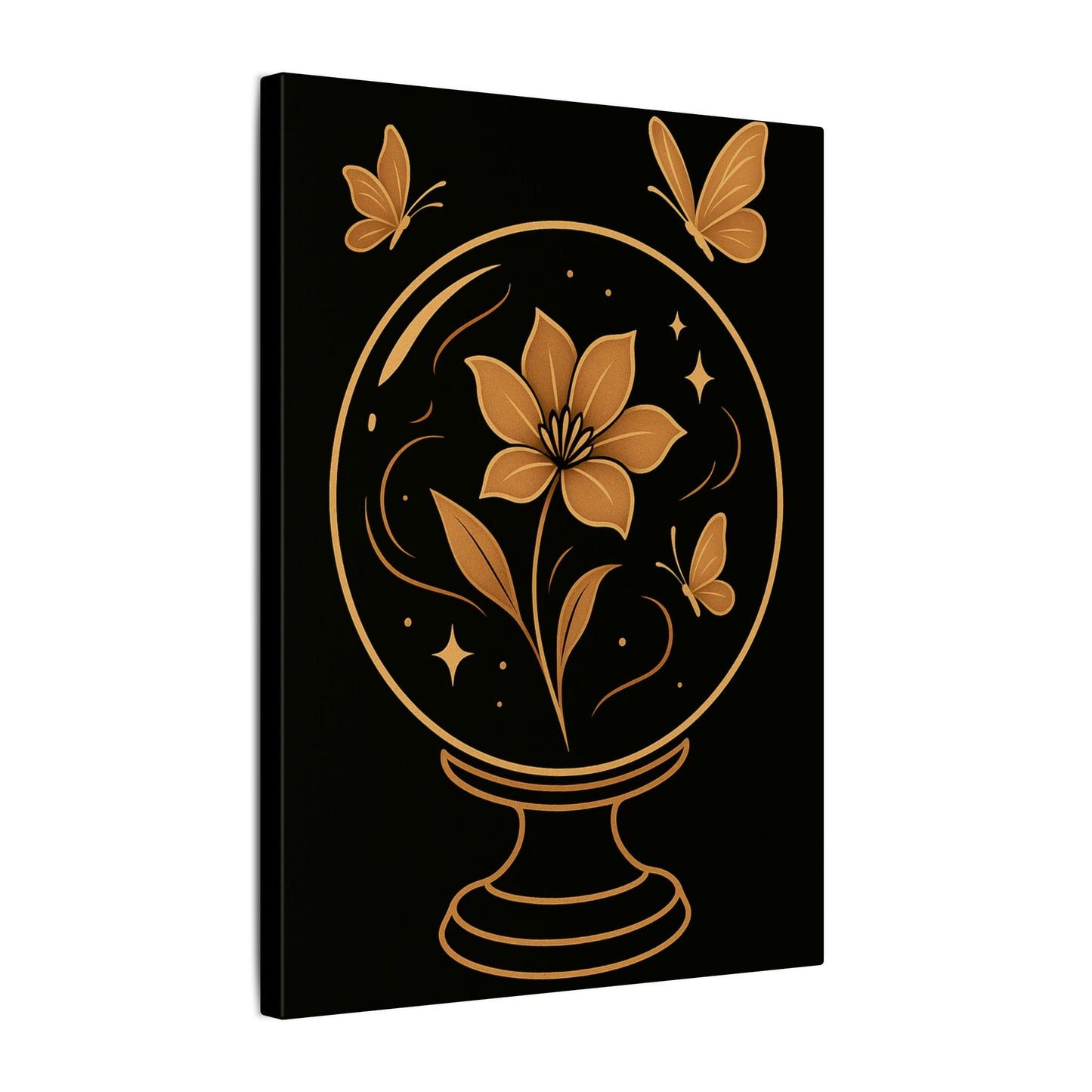 Floral Butterfly Wall Art, Magical Home Decor, Gifts for Nature Lovers, Modern Canvas, Art for Living Room, Office Decor